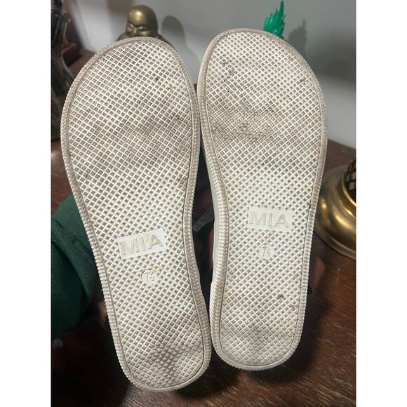 Mia Ellen Leather Platform Casual Sandal Cognac Rubber sole Buckle Closure 7 - Picture 8 of 8